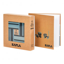 KAPLA - BOOK AND COLOURS (Dark and Light Blue)